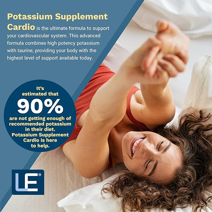 Life Enhancement Cardio Potassium Supplement Supports Muscle, Nerve & Cardiovascular Health – 750 mg Potassium Bicarbonate Promotes with No Additives and is Made in USA (120 Capsules – 60 Servings)
