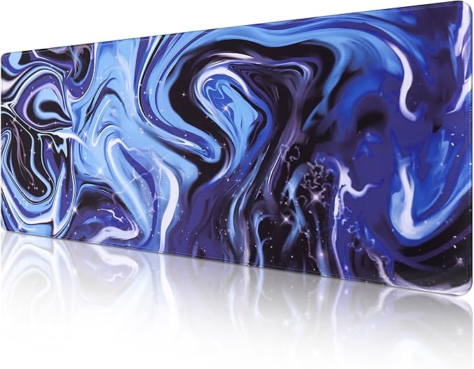 ALOANES Waterproof Mouse Pad with Durable Stitched Edge, Large Gaming Keyboard Pad, Non-Slip Rubber Base, Extended Desk pad for Gamer, Office & Home, Fluid Mousepad 31.5''x 11.8''x 0.12''