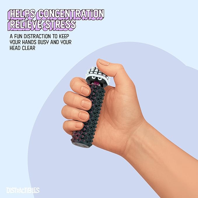 Shelly - Sensory Fidget Toy, Textured Pain Stim Device, Stress Relief for Focus and Concentration (Neon Crimson)