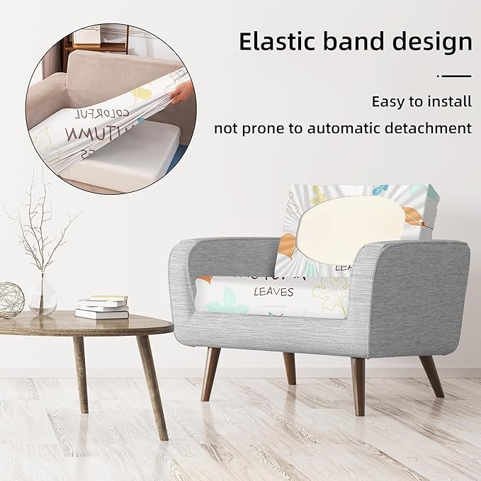 8Pcs Stretch Patio Cushion Covers,for Outdoor Couch Cushion Covers Replacement,Outdoor Sofa Covers Patio Slipcovers Couch Cover,Washable Furniture Cover (Maple, Cover Only)