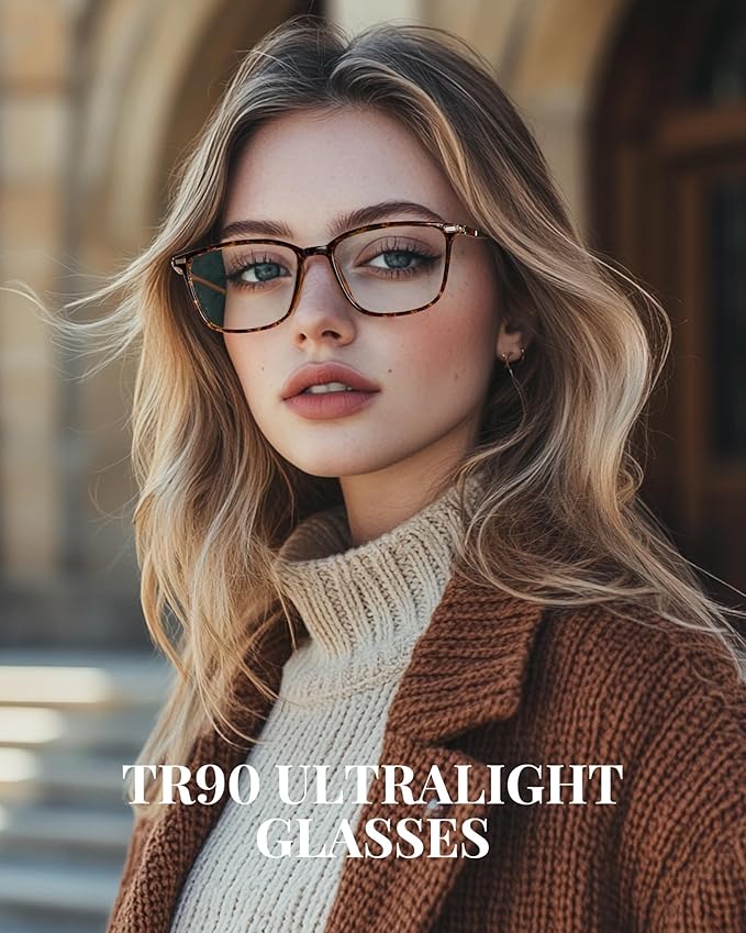 Cyxus Blue Light Blocking Glasses Men Women Computer Gaming Glasses Rectangle TR90 frame Anti Eyestrain UV400 Turquoise