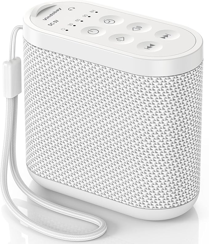 Portable Travel Sound Machine for Adults, Baby Sleeping - White Noise Machine：Rechargeable Battery, Headphone Jack, 21 Sounds, Sleep Timer - Noise Machine for Office Privacy & Noise Canceling, Home