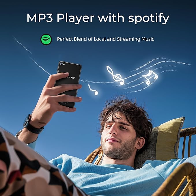 G7 Pro MP3 Player with Dual Cameras, Android 13, 3GB RAM+32GB ROM, Bluetooth 5.0, WiFi, 5.2" Touchscreen, Spotify, MP4 Music Player with Speaker, YouTube, Audible, 160GB Expandable