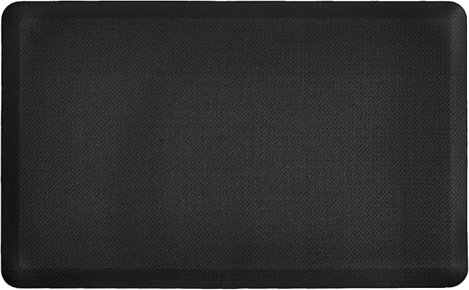 Anti Fatigue Kitchen Rugs Kitchen Mats for Floor,Cushioned Non-Slip Waterproof Ergonomic Comfort Rug Standing Mat for Kitchen,Doing Dishes,Floor,Home,Office,Sink,Laundry,Black,17.3"x 28"