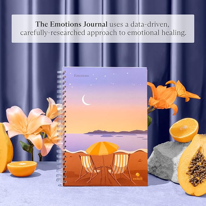 Switch Research Emotions Journal - Self Care Journal - Psychologist-Backed Manifestation Journal - Therapist Recommended Affirmation Journal - Beautiful Self Care Journal for Women - Size: A4