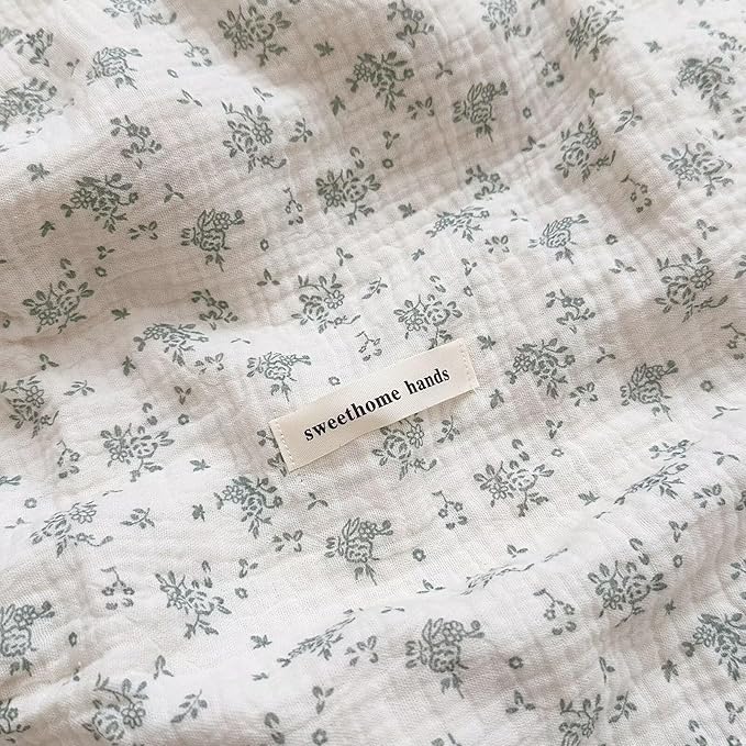 BuLuTu 2-Layer Muslin Toddler Blanket Soft Lightweight Baby Blankets Quilt Cotton Muslin Crib Blanket for Toddlers Boys Girls Reversible Glorios Pattern,47"x51"