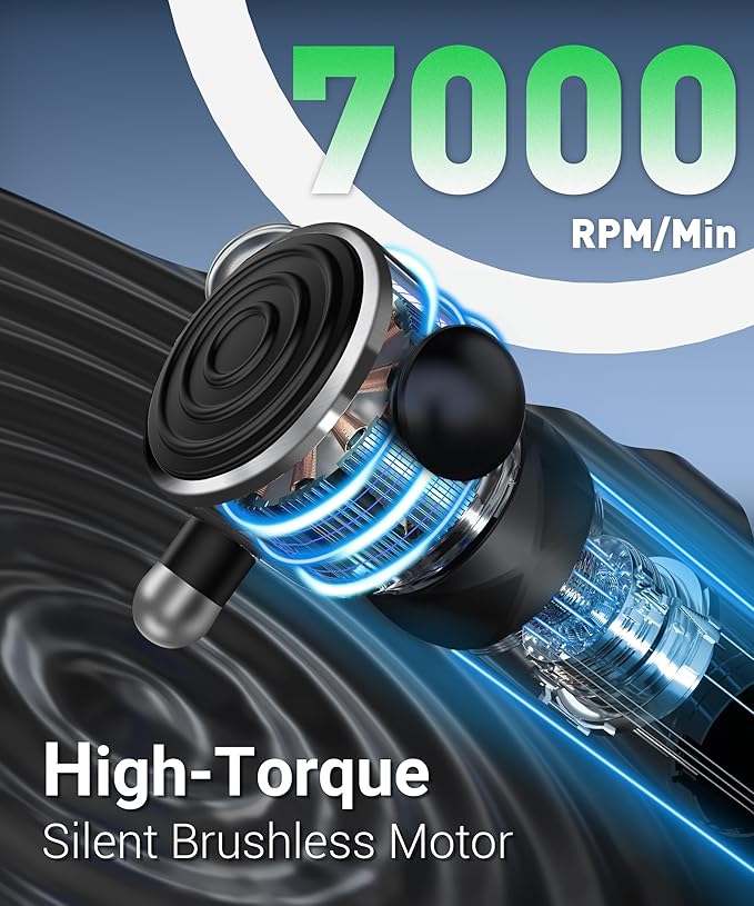 HYAKO R1 Deep Tissue Vibrating Muscle Massager - Therapy Back Massager for All Body Relief - Muscle Pain Relief and Fascial Binding - Trigger Point Therapy Massage Gun - Gifts for him