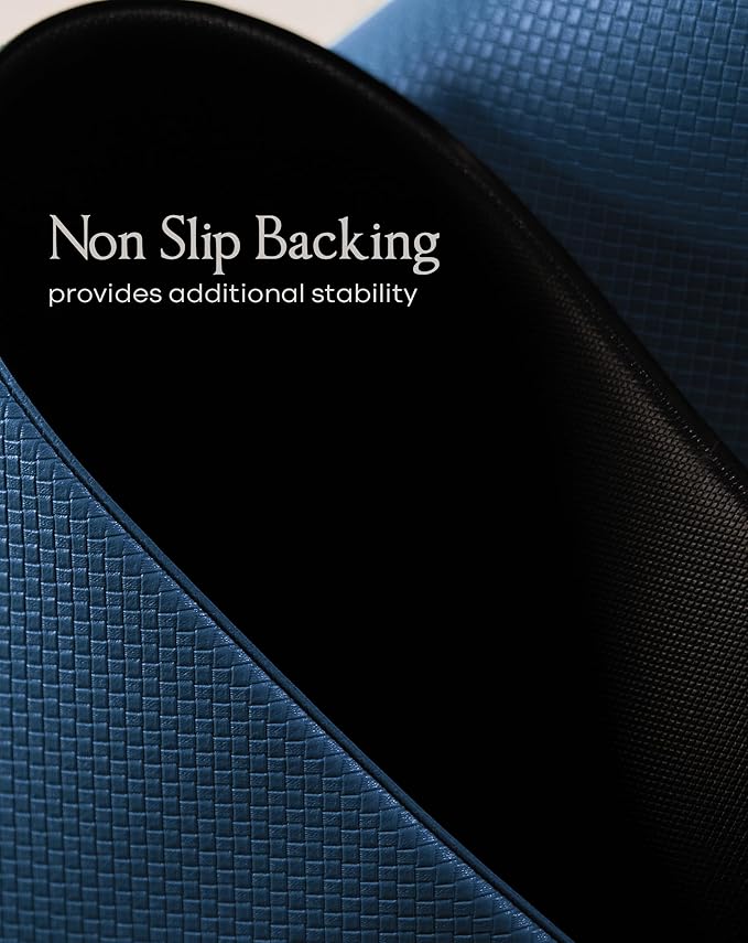 Anti-Fatigue Kitchen Mat Set – 2-Piece Memory Foam Cushioned Mats for Standing – Royal Blue, 18×30 & 18×60, 0.4 in Thick, Waterproof, Non-Slip – Homergy