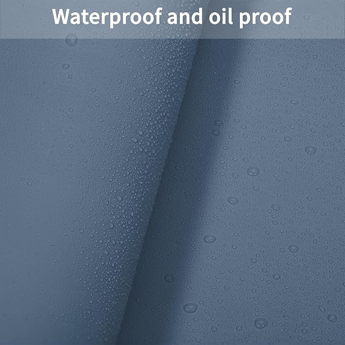 Leather Table Cover,1.8mm Thick,24x60 Inch Desk Cover,Large Desk Mat,Table Protector,Table Cover Protector,Desk Protector,Table Pad,(Grayish Blue+Dark Green,24x60)