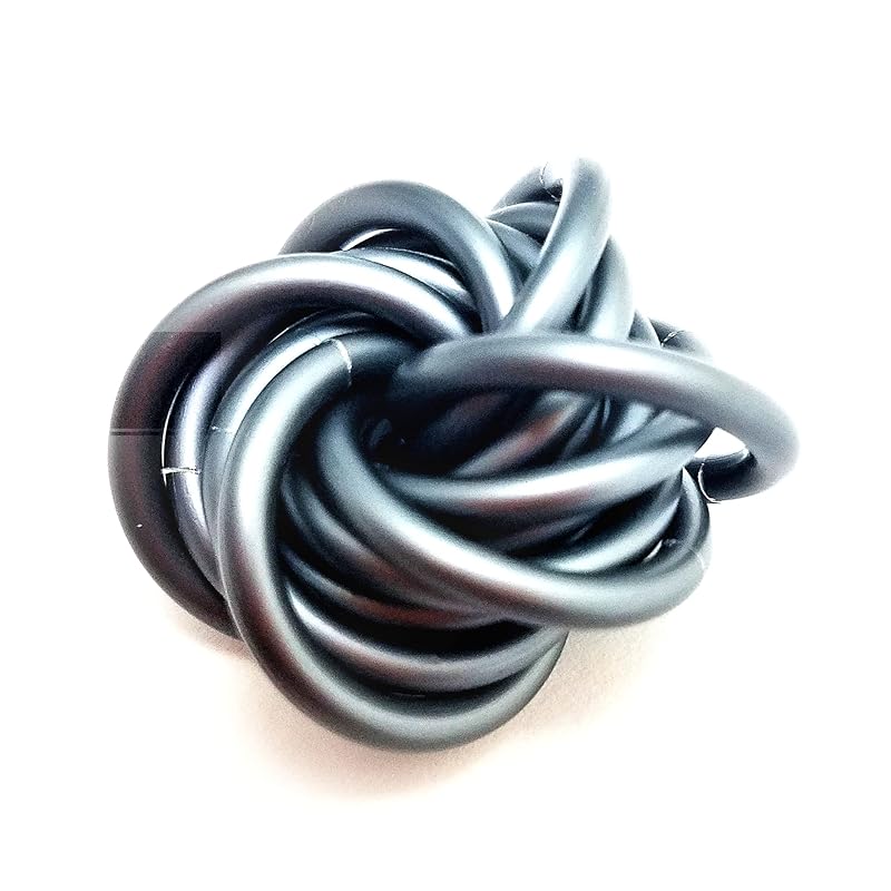 Möbii Fidget Ball (Solid Color): Quiet Mobius ADHD Anxiety Stim Stress Relief Toy Tool for Home Travel Office or Desk (Small, Full, Slate)