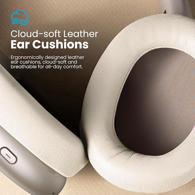 Y01 Wireless Over Ear Headphones, Noise Canceling Bluetooth 5.3 Headphones with Microphones,Hi-Res Audio,48H Playtime,Foldable,Breathable Soft Earpads for iOS/Android/Samsung/PC-Starlight