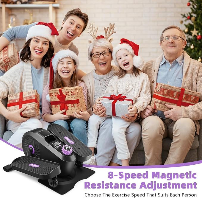 FUNMILY Under Desk Elliptical, Ellipse Leg Exerciser, Standing or Seated Mini Elliptical Machines, Portable Bike Pedal Exerciser for Seniors/Adults, Leg Workout Equipment for Home/Office