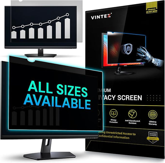 VINTEZ 31.5 Inch 16:9 Privacy Screen for Computer Monitor and Laptop - Anti Glare Protector Film Blue Light Filter Eye Protection - Computer Screen Privacy Shield, [1 Pack]