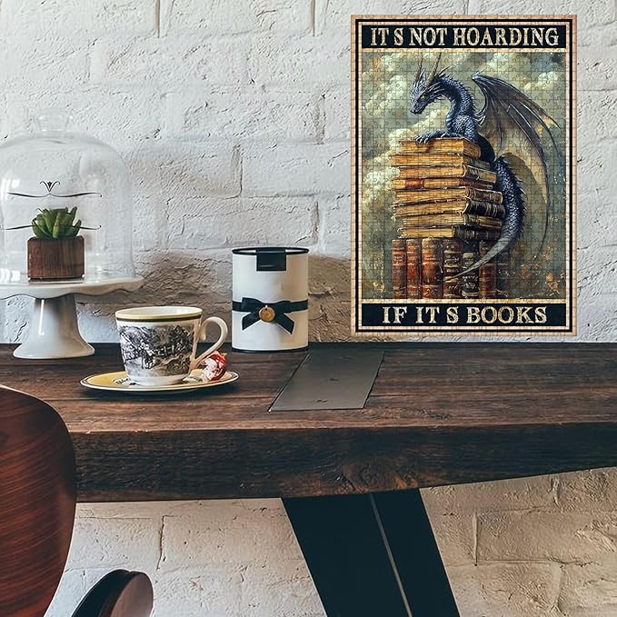 1000 Piece Difficult Wooden Jigsaw Puzzle is Not Hoarding If It's A Book Adults Kids Parent Child Educational Stress Relief Learning Toy 29.5x19.7 Inch