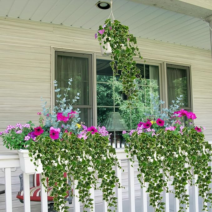 Hollyone Artificial Hanging Plants 36" Fake Ivy Vine Faux Ivy Leaves Hanging Plant Greenery for Wall House Room Patio Indoor Outdoor Home Shelf Office Wedding Decor