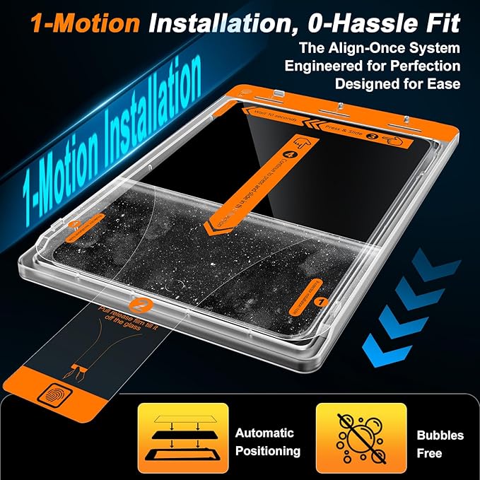 SIBEITU 2 Pack for iPad 9th/8th/7th Generation 10.2-inch Tempered Glass Screen Protector with Easy Application kit, HD Clarity Military Grade Shatterproof Compatible Apple Pencil, Scratch Resistant