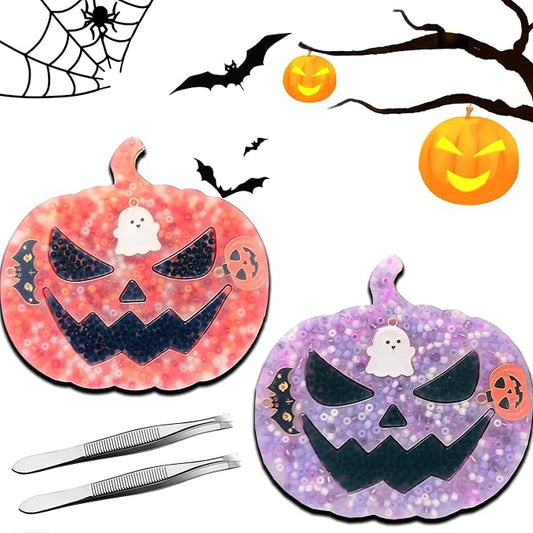 Halloween Stress Relief Desk Gadget - Skin Picking Fidget Pad for Office & Focus, Upgraded Silicone, Adult Sensory Tool (2-Pack)