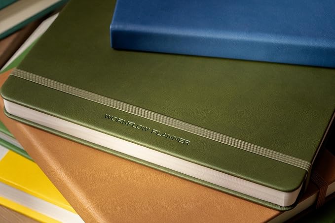 Anecdote 2026 Planner: 52 Week Daily Planner, Yearly, Monthly & Weekly Workflow for Planning Your Success – Vegan Leather Hardcover, Start Anytime & Achieve your Goals - Black