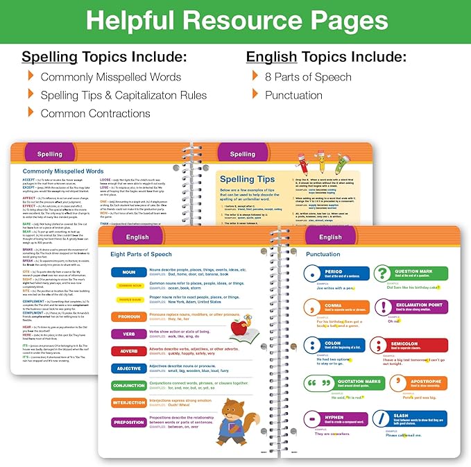 Global Datebooks 2025-2026 Elementary Student Planner 8.5x11 - Dated Weekly & Monthly Academic Planner (Large) with Ruler/Bookmark & Stickers, Ideal for Homework, Matrix Style, Corkboard