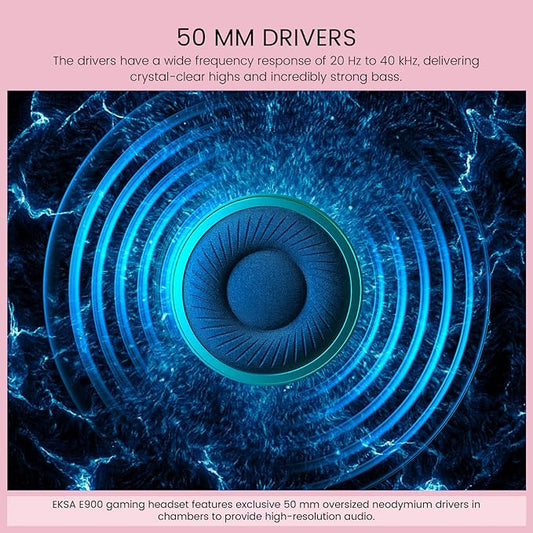 EKSA E900 Headset with Microphone for PC, PS4,PS5, Xbox - Detachable Noise Canceling Mic, 3D Surround Sound, Wired Headphone for Gaming, Computer, Laptop, 3.5MM Jack