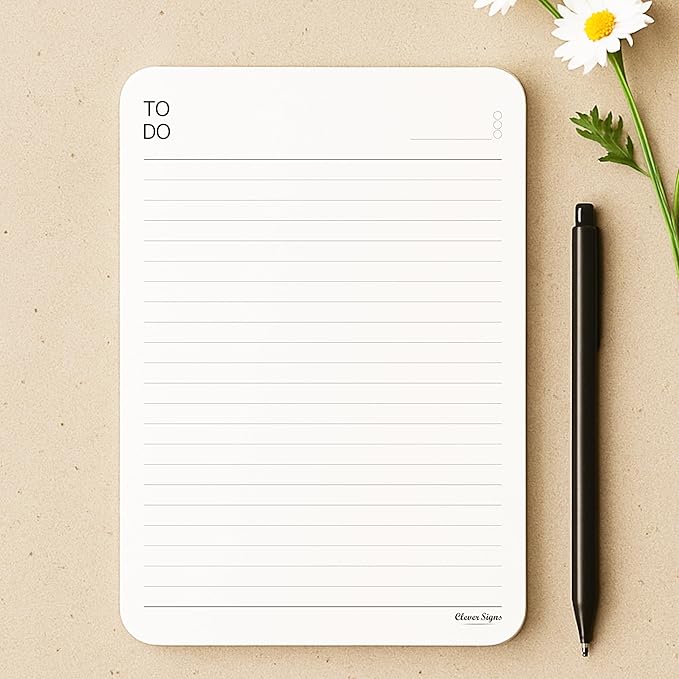 To Do List Notepad – (2 Pack, 50 Sheet Each) A5 Size (8.3"x5.8") Premium Thick Paper With Cardboard Back Support, Undated Daily Planner Notepad, Daily To Do List Notebook, Ruled Pages, Deadline Column.