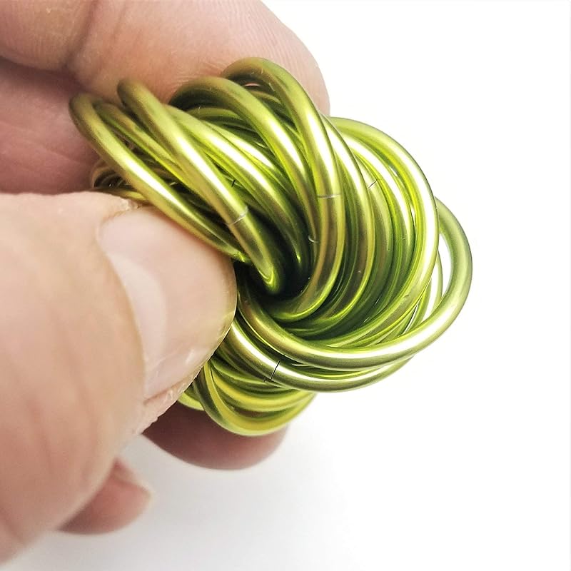 Möbii Fidget Ball (Solid Color): Quiet Mobius ADHD Anxiety Stim Stress Relief Toy Tool for Home Travel Office or Desk (Medium, Full, Lime Green)
