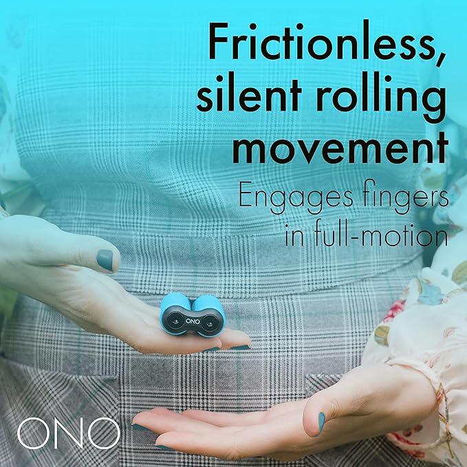 ONO Roller - Handheld Fidget Toy for Adults | Help Relieve Stress, Anxiety, Tension | Promotes Focus, Clarity | Compact, Portable Design (Junior Size/ABS Plastic, Teal)