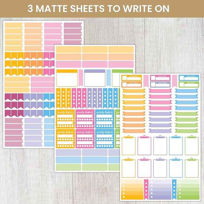 bloom daily planners Color Coding Planner Stickers - 1/4" Dot Labels - Six Sheets, 1000+ Stickers Per Pack!
