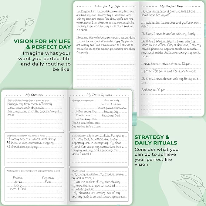 GoGirl Planner and Organizer for Women – Pocket Weekly Planner, Goals Journal & Agenda for Time Management & Productivity. Undated (Mint Green)
