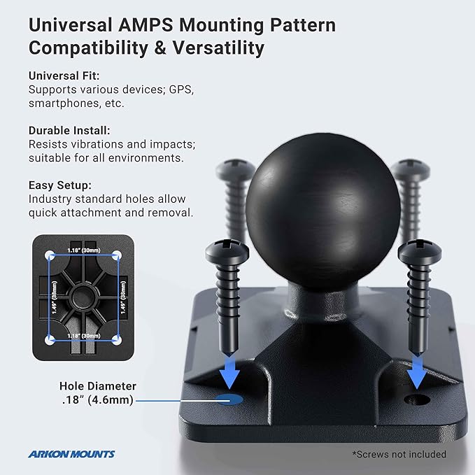 ARKON Mounts - Tablet Holder with Clamp Mount | Corrosion-Resistant | Tablet Stand w/Sturdy Clamp | Security Knob Feature | Two Adjustable Shafts Included | Fits iPad and Samsung Tablets