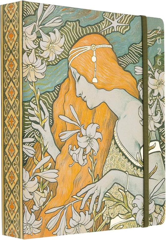 Planner 2025-2026 Art Nouveau - Planner for Women 17 Month(Aug 25/ Dec 26) | Weekly & Monthly Academic planner 2025-2026 | 6.4" x 7.9" | Hardcover Agenda 2025 | Thick paper 120 g/m²
