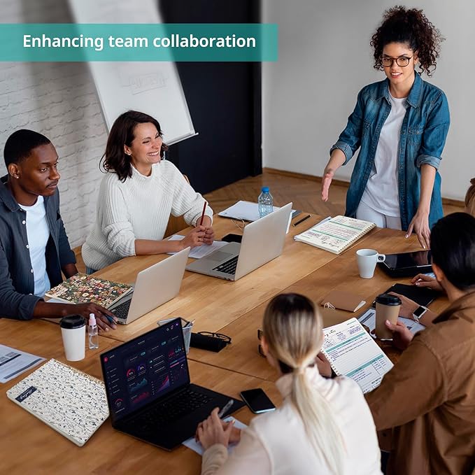 Meeting Notebook for Work Organization, Aesthetic Meeting Minutes Notebook for Work, Event Project Agenda Planner Organizer, Perfect for Office School Business Supplies, 6.9" X 9.7" - Butterfly Grove