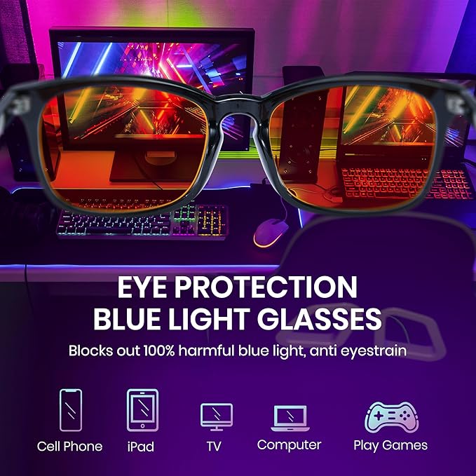 Cyxus Blue Light Glasses for Men Women Reduce Eye Strain UV Blocking for Computer Screen 8082