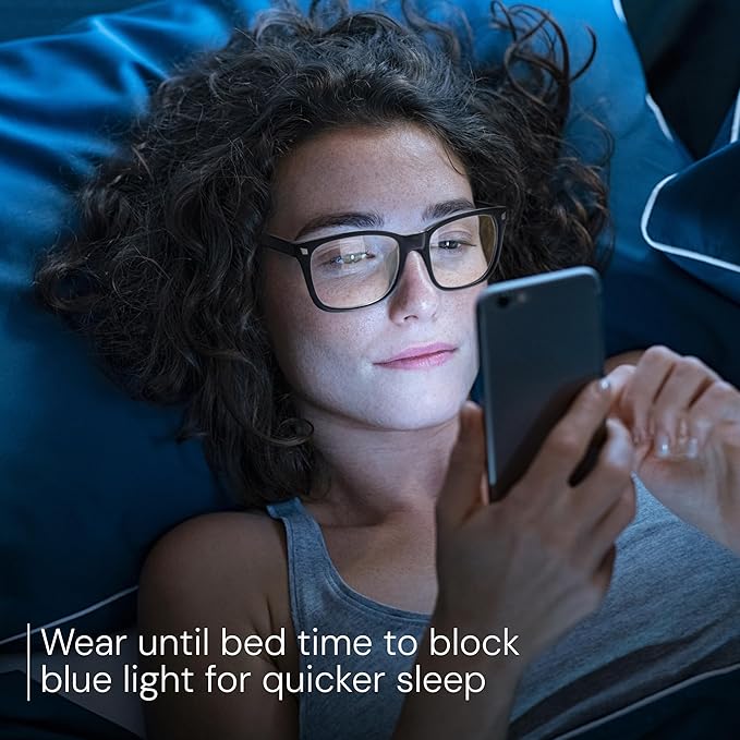 livho Sleep Glasses for up to 99.9% Blue Green Light Blocking for Computer Gaming, Dual Coatings Red Lens, for Women & Men
