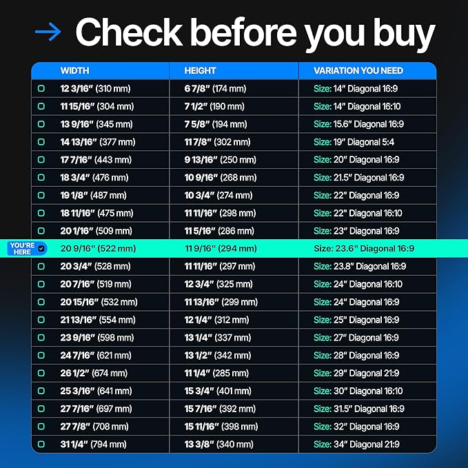 VINTEZ [2 Pack] 23.6 Inch 16:9 Privacy Screen for Computer Monitor and Laptop - Anti Glare Protector Film Blue Light Filter Eye Protection - Computer Screen Privacy Shield