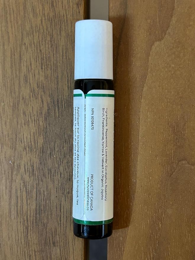 Migraine Relief Roll-On, Made with Peppermint, Lavender, Eucalyptus, & Other Aromatherapy Essential Oils, for Headaches, and Sore Muscles
