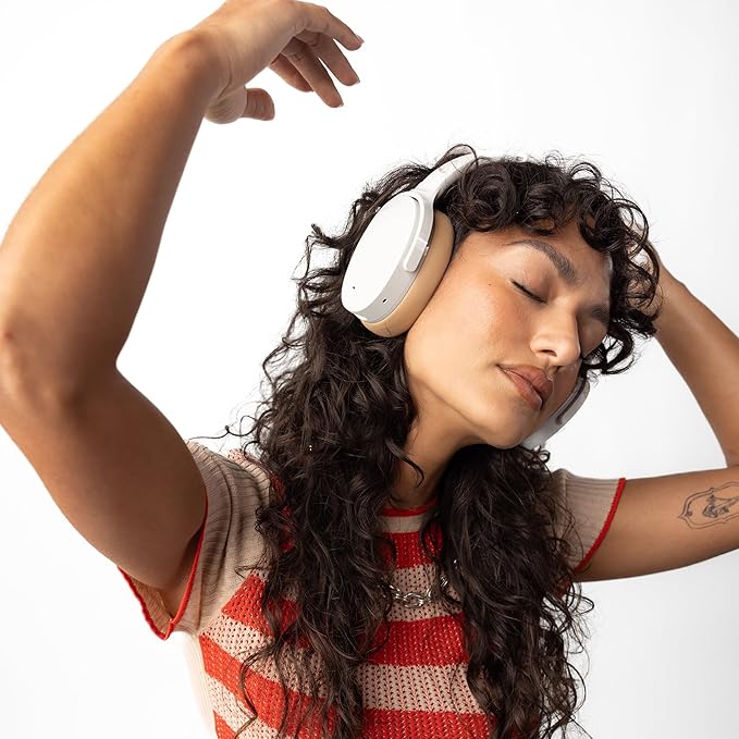 Skullcandy Hesh ANC Wireless Over-Ear Bluetooth Headphones with Extra USB-C Charging Cable, Active Noise Canceling, 22 Hrs Battery, Foldable Lightweight Design, Microphone iPhone Android - Mod White