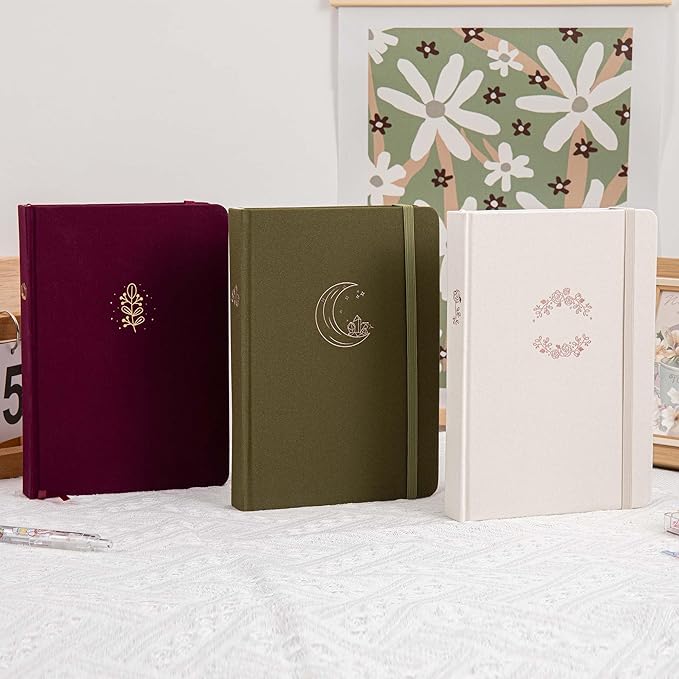 Bullet Dotted Journal, No Bleed Thick 160gsm Dotted Journal, A5 Dot Notebook, 5.8 X 8.2 IN, Hardcover Notebooks for Personal Organizers