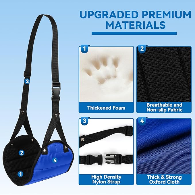 Foot Hammock for Plane Travel - 2 Pack Airplane Foot Hammock, Portable Foot Rest Leg Hammock for Airplane Travel, Adjustable Plane Footrest Foot Sling, Air Essentials for Long Flight