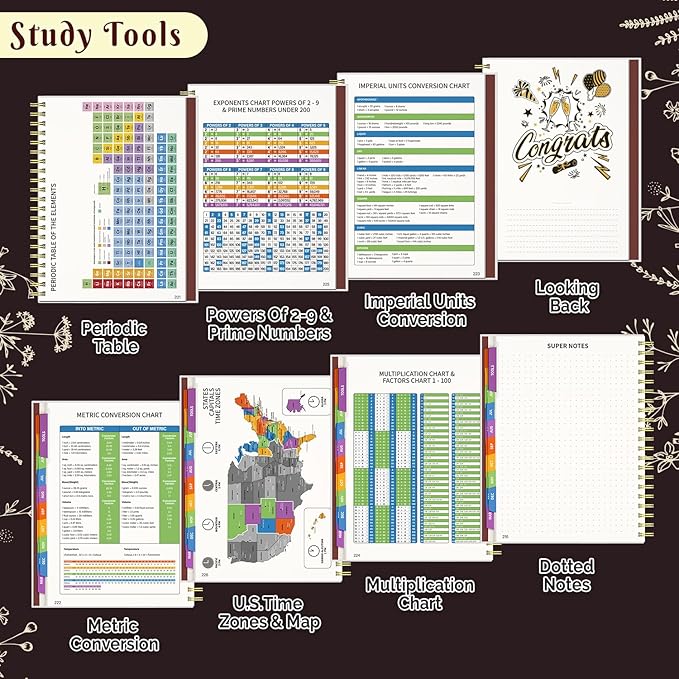 Jun 2025-Dec 2026 Academic Monthly Weekly Daily Planner for School, 19 Months Calendar 25-26 Planning Book with Colorful Tabs, 8.5" x 11" Mid Year College Organizer for Student Teacher (Bordeaux)