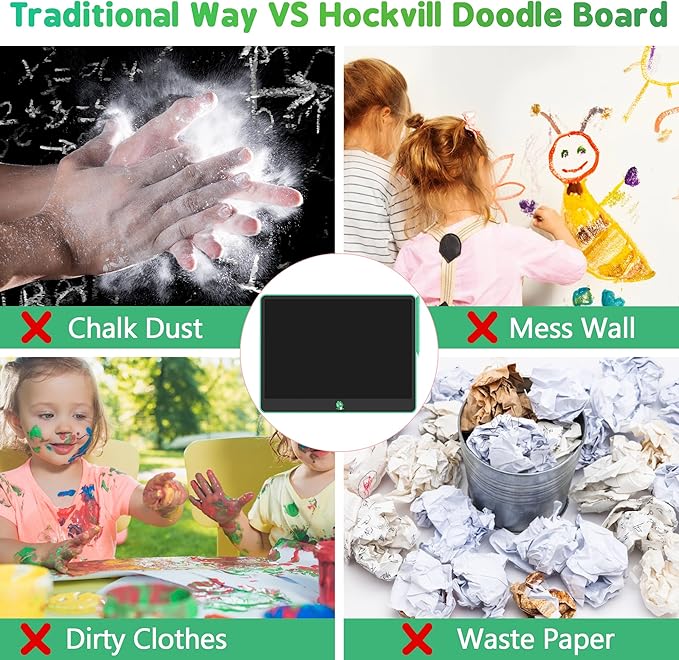 Hockvill LCD Writing Tablet for Kids 16 Inch, Toys for Girls Boys Drawing Pad for 3 4 5 6 7 Year Old Kid, Toddler Doodle Board Christmas Birthday Gift for Children