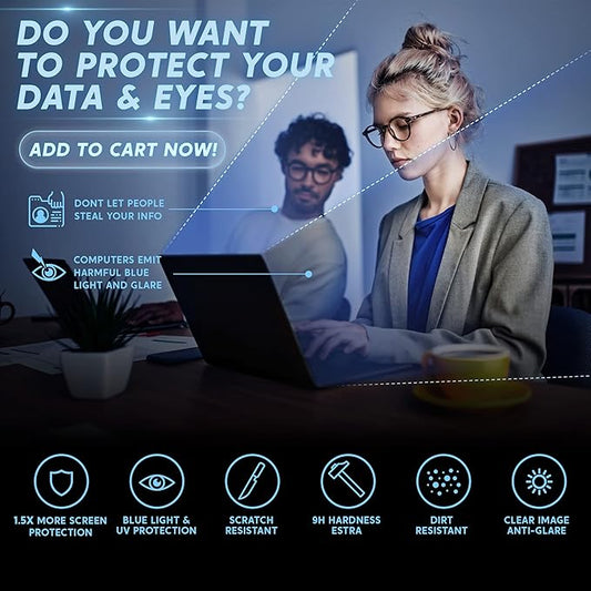 Akamai 13.3 Inch Computer Privacy Screen (16:9) - Blue Light Protector - Laptop Anti Glare Screen