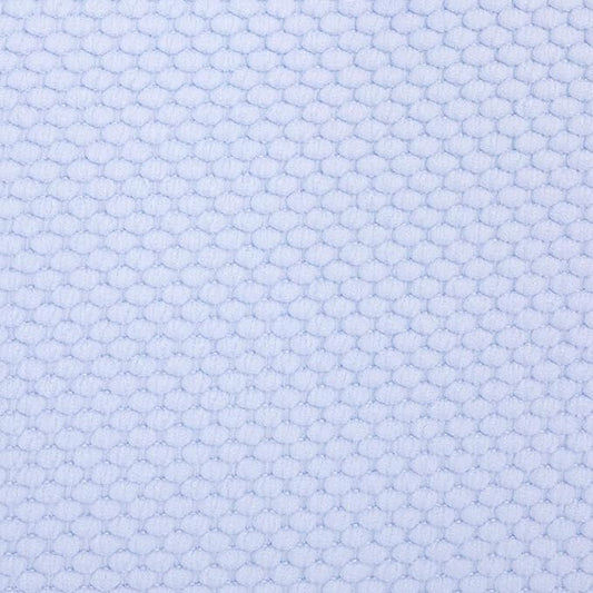 Sweet Home Collection Memory Foam Chair Cushion Honeycomb Pattern Solid Color Slip Non Skid Rubber Back Ultimate Comfort and Softness Rounded Square 16" x 16" Seat Cover, 12 Pack, Light Baby Blue