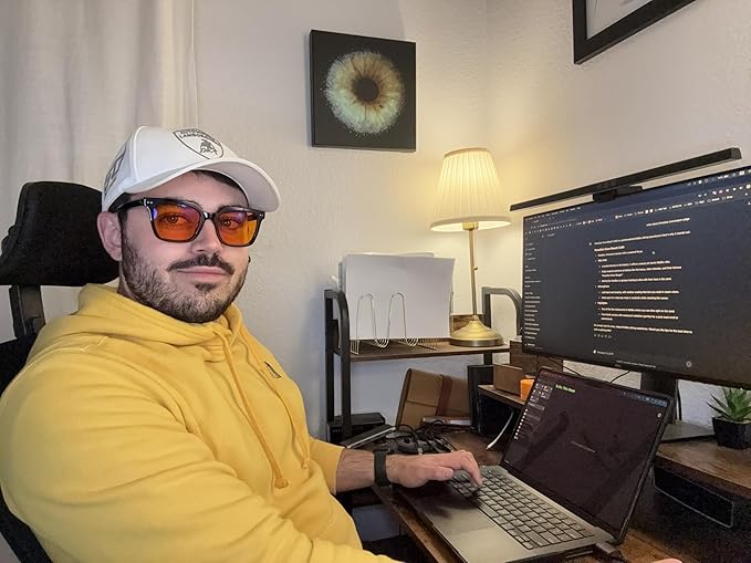 99.9% Blue Light Blocking Glasses for Men Women Anti-Fatigue Computer Gaming Glasses Stop Eyestrain Headaches