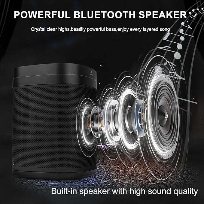 70 Sound Source Sleep Noise Cancellation, Bluetooth Speaker, RGB Lights, 3- Timing Function, 30- Hours Playtime, Wireless Sound Machine for Adults, Baby, Families and Outdoor Parties (Black)