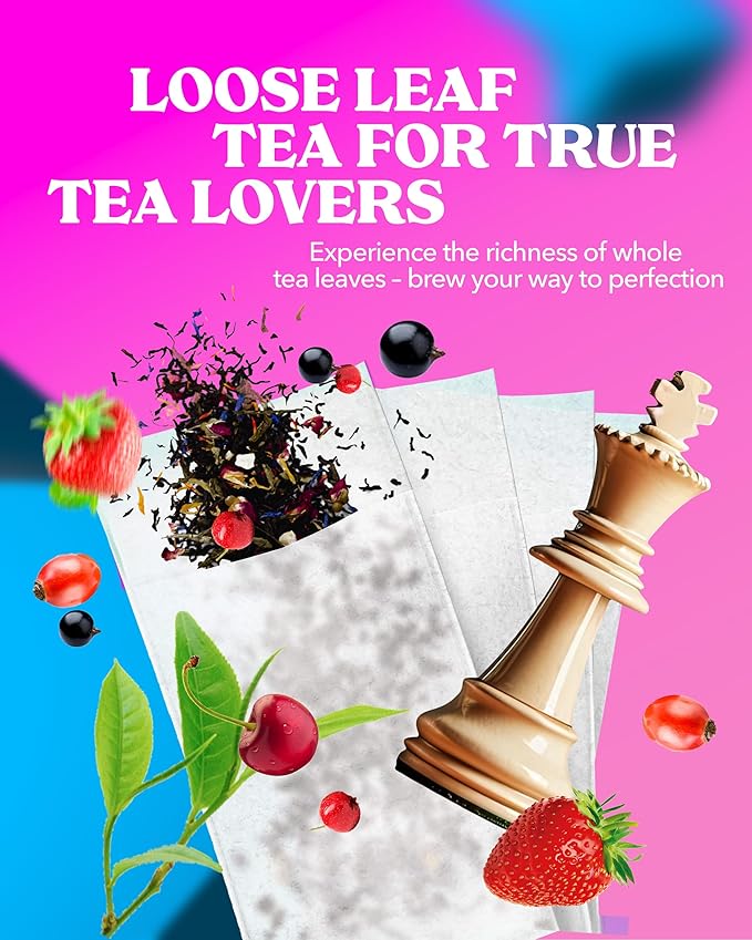 LOVARE Wild Berry Tea Pouch - Loose Leaf Tea 250 g - Made in Ukraine - Doypack with Black Tea, Cherry, Roses, Hawthorn Berries, Elderberry, Black Currant Berries, Strawberry - tea Lovers Gift