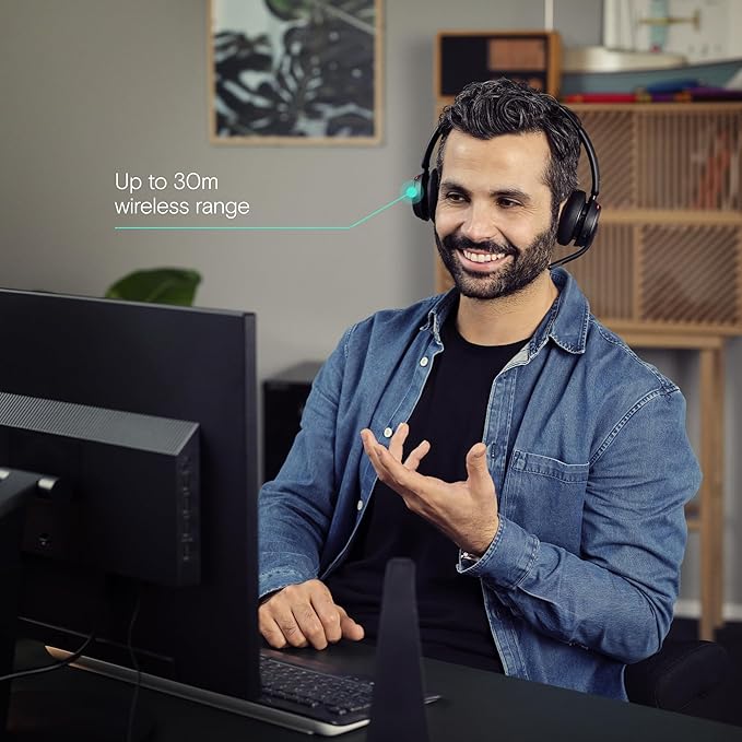 EPOS Impact 1030 Single-Sided Wireless Headset for PC with Noise-Canceling Mic, AI Voice Clarity, Super Wideband Audio, All-Day Comfort, Ideal for Office Professionals, Microsoft Teams Certified