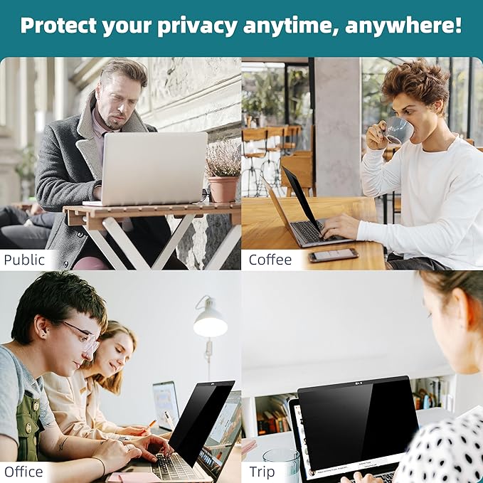 Magnetic Privacy Filter Compatible with Microsoft Surface Pro 10 (2024) / Pro 9 (2022) / Pro 8 (2021) / Pro X (2021, 2019), 13 Inch Removable Anti Spy Glare Blue Light Privacy Screen