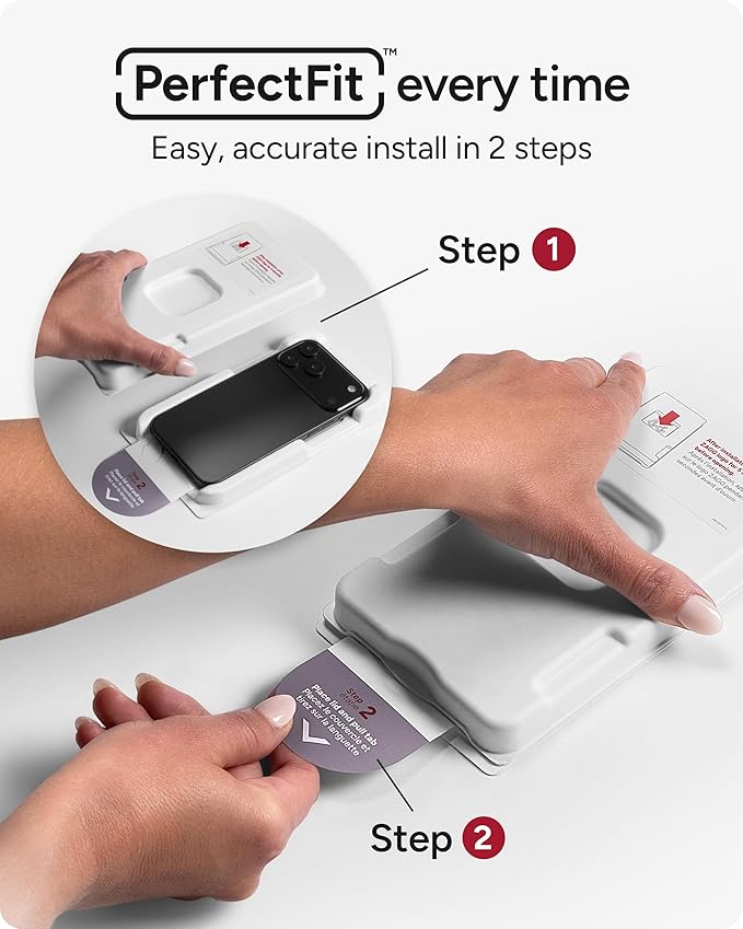 ZAGG Glass Elite Screen Protector for iPhone 17-5X Stronger Tempered Glass, ClearPrint Technology for Smudge Free Clarity, Smooth Feel, Full Coverage, InvisibleShield, Easy Two-Step Installation