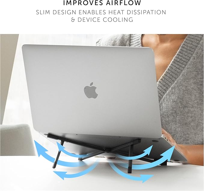 Native Union Fold Laptop Stand – Ultra-Slim Foldable & Portable Laptop Stand – Ergonomic & Optimized Viewing Angle – for 13 to 16 Inch MacBooks & Laptops, 10 to 16 Inch iPads & Tablets (Black)